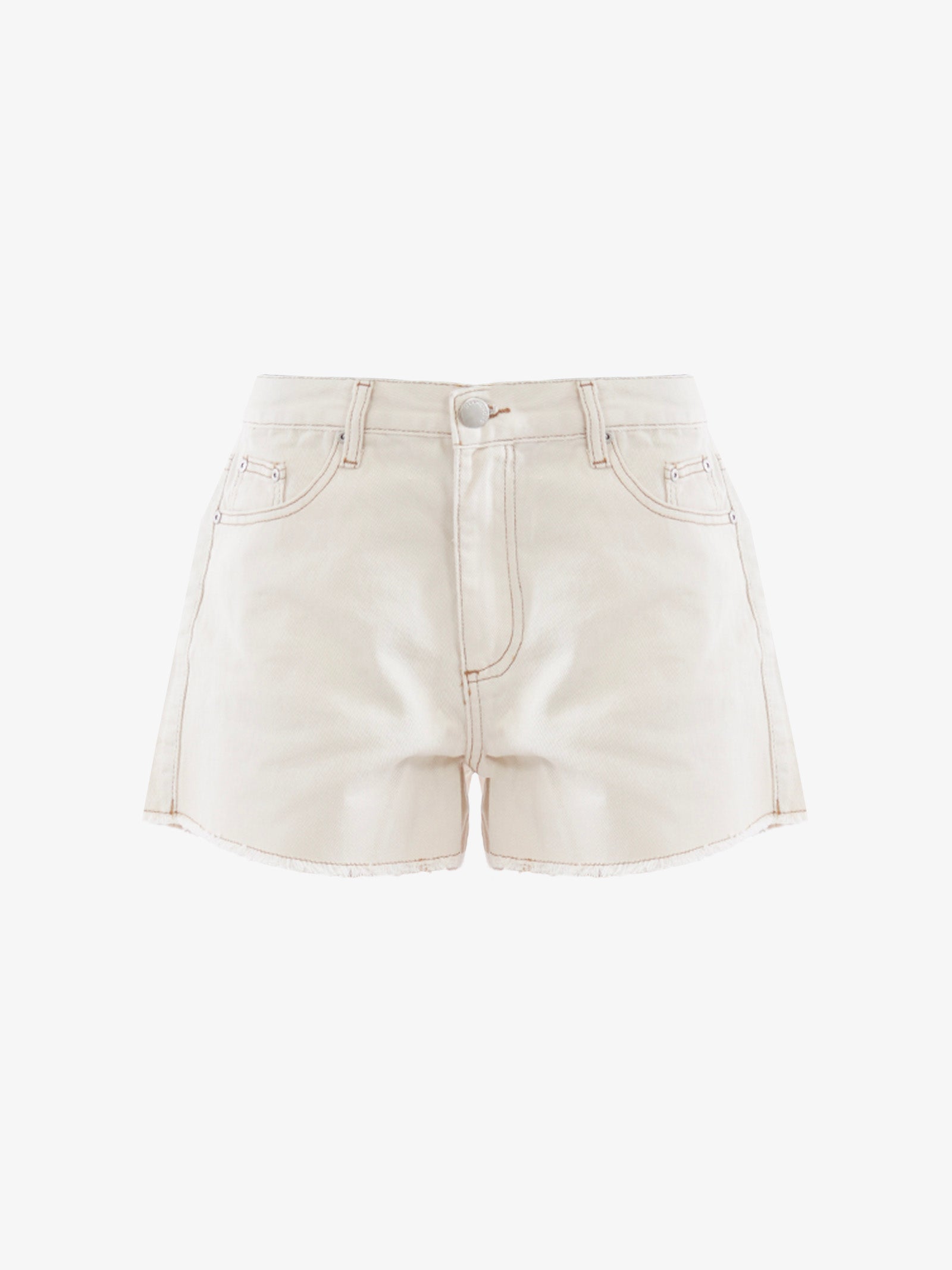 GLAMOROUS Shorts regolare donna in cotone panna