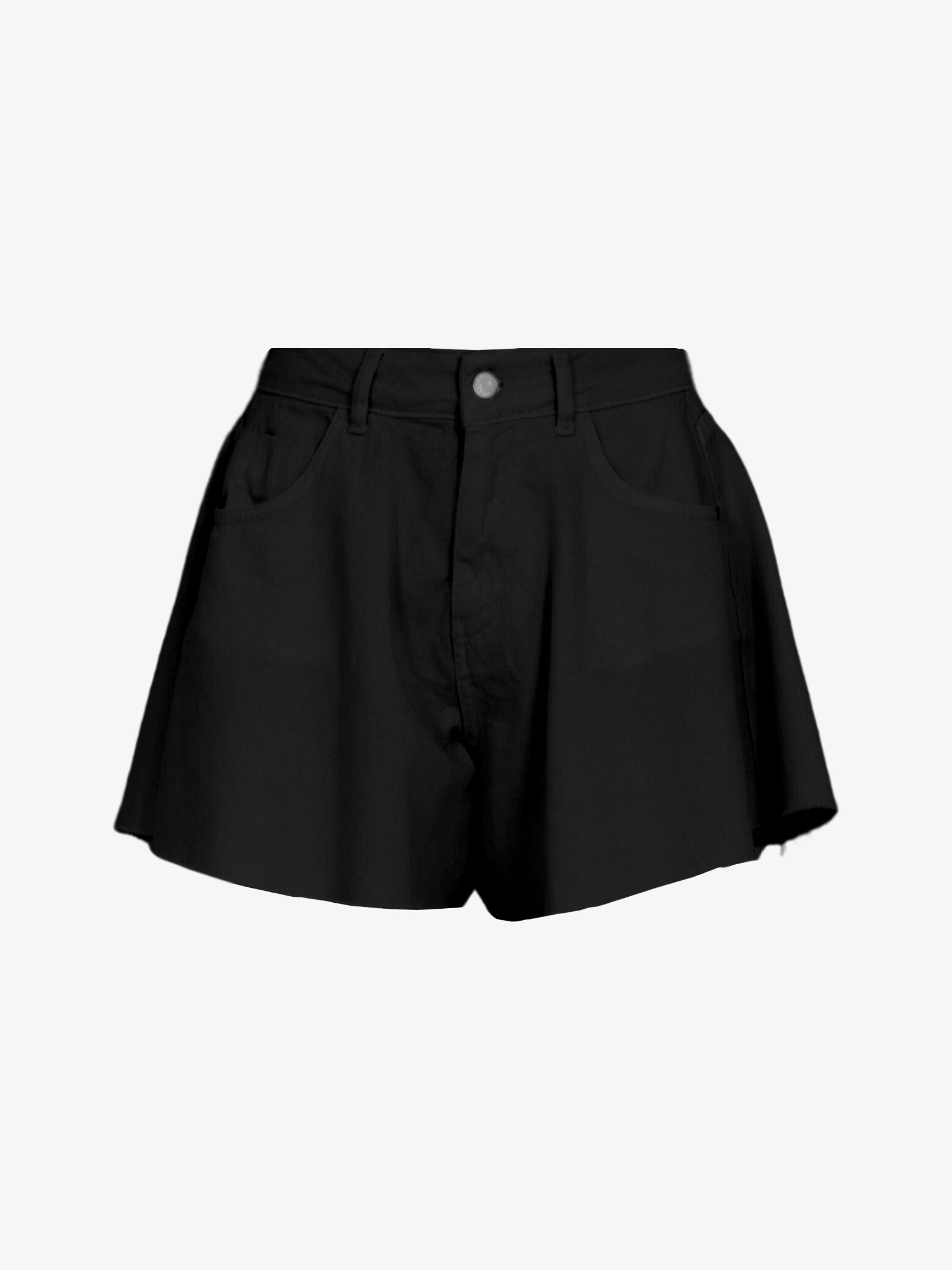 HAVE ONE Shorts ampi donna in denim nero