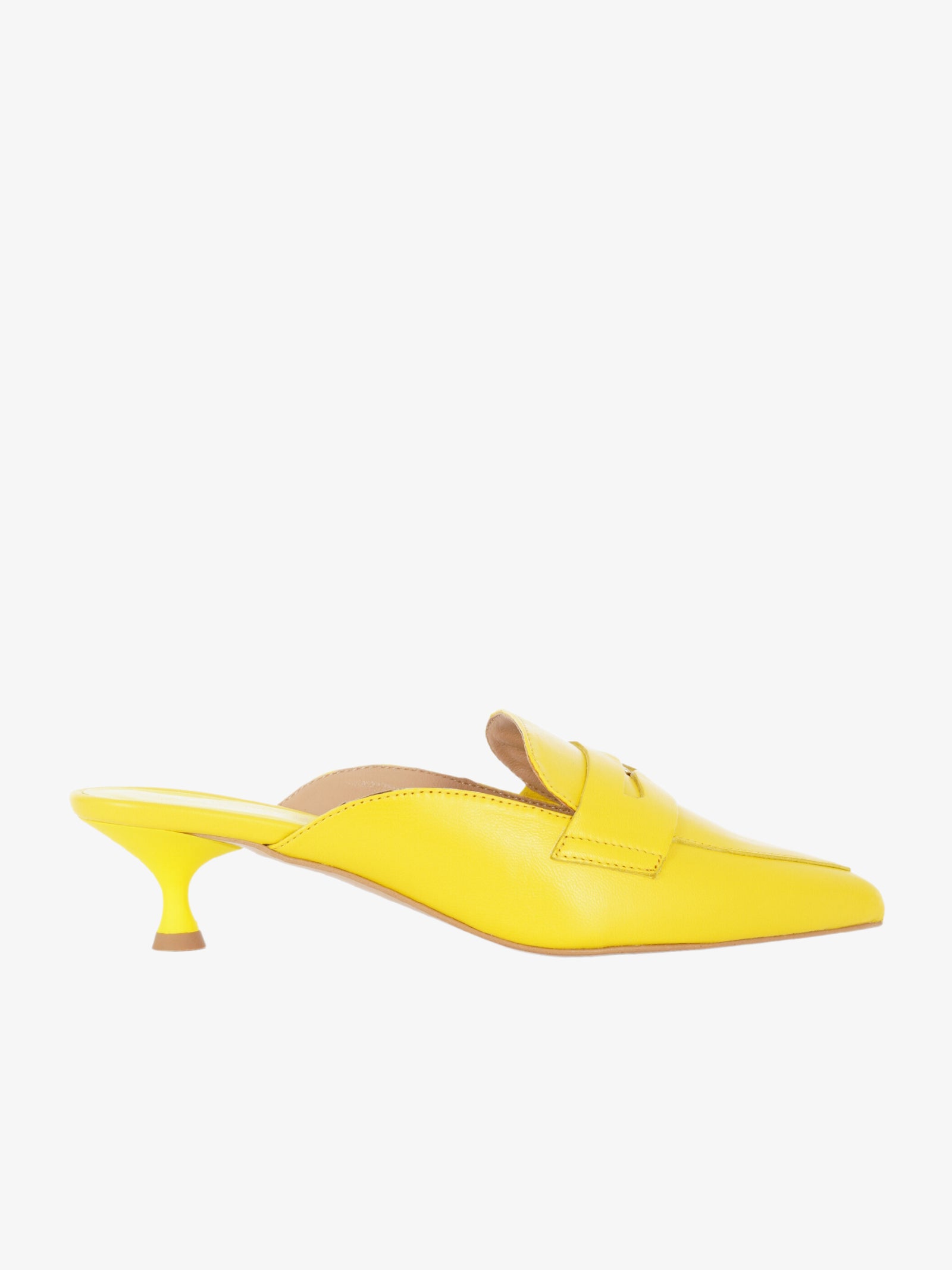 JOY WENDEL Sandali con tacco 344 donna in pelle giallo