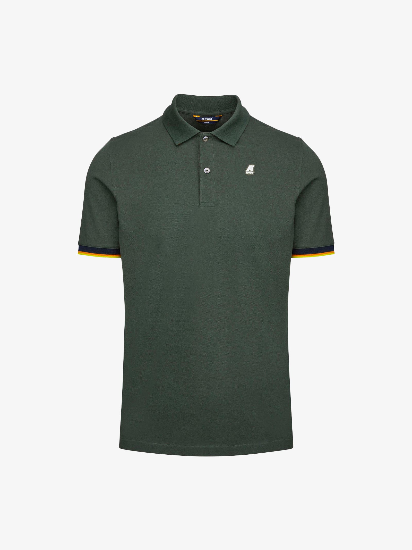 K-WAY Polo Vincent uomo in cotone verde scuro