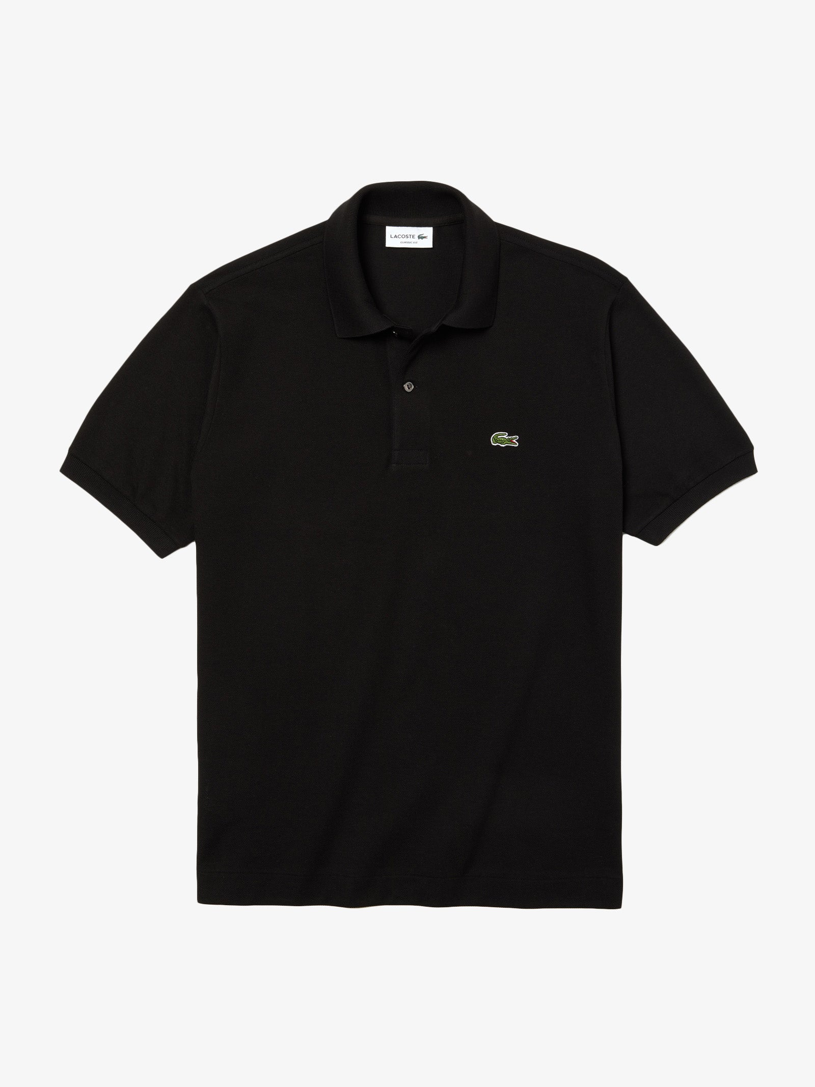 LACOSTE Polo regolare uomo in cotone nera