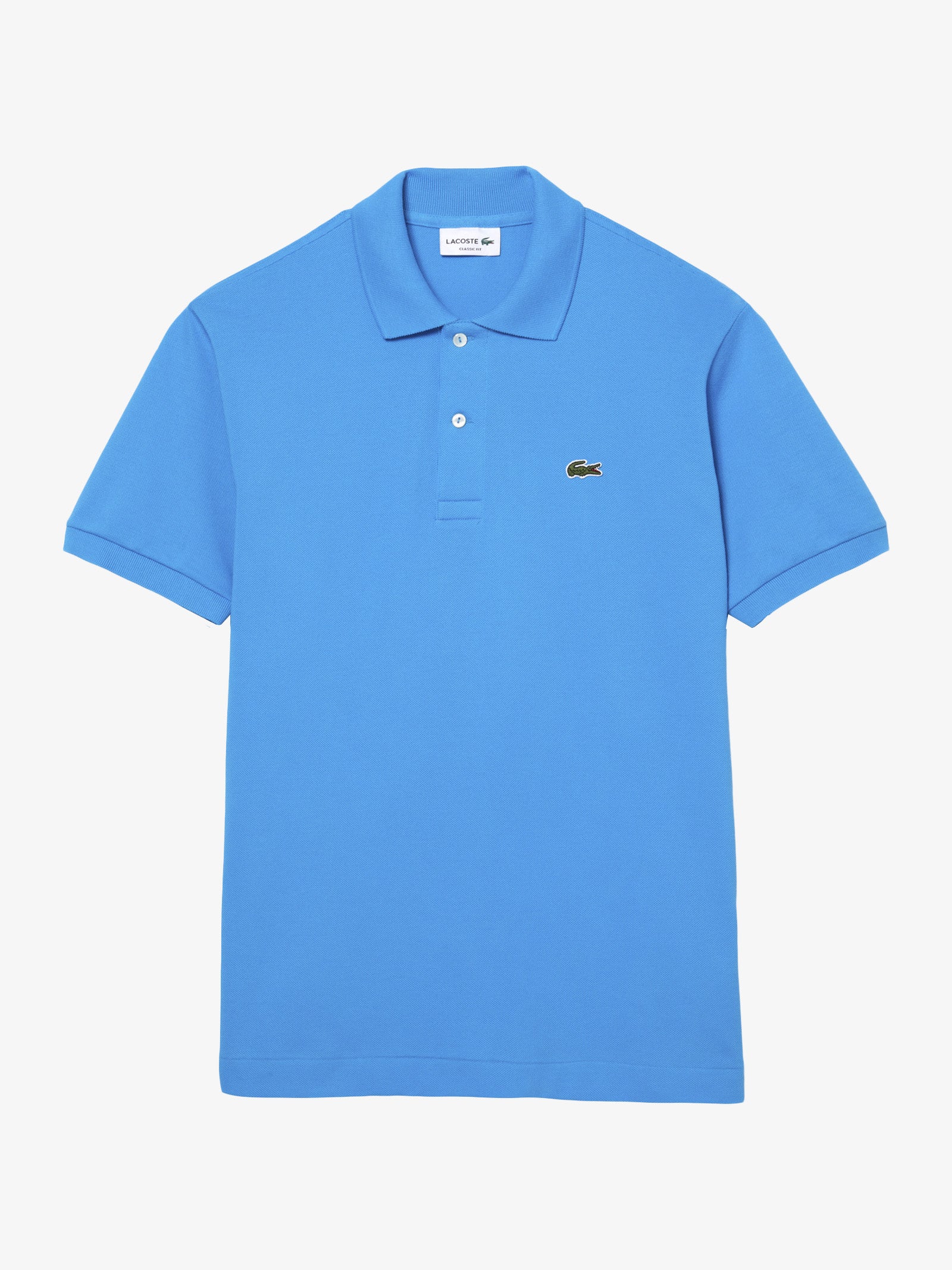 LACOSTE Polo regolare uomo in cotone azzurro intenso