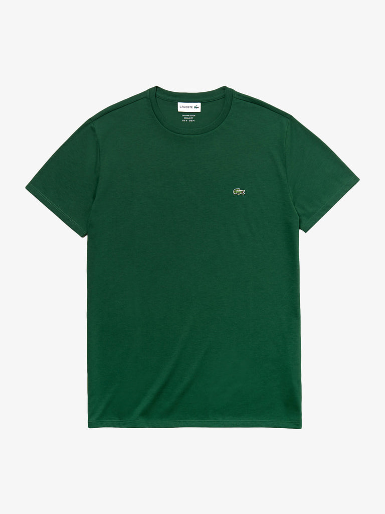 LACOSTE T-shirt uomo in cotone verde
