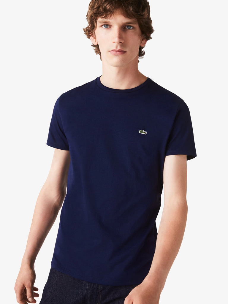 LACOSTE T-shirt in cotone blu