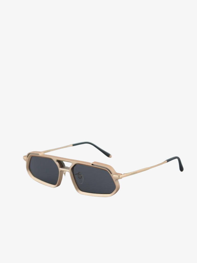Leziff Men's Black and Gold California Sunglasses -Size Uni