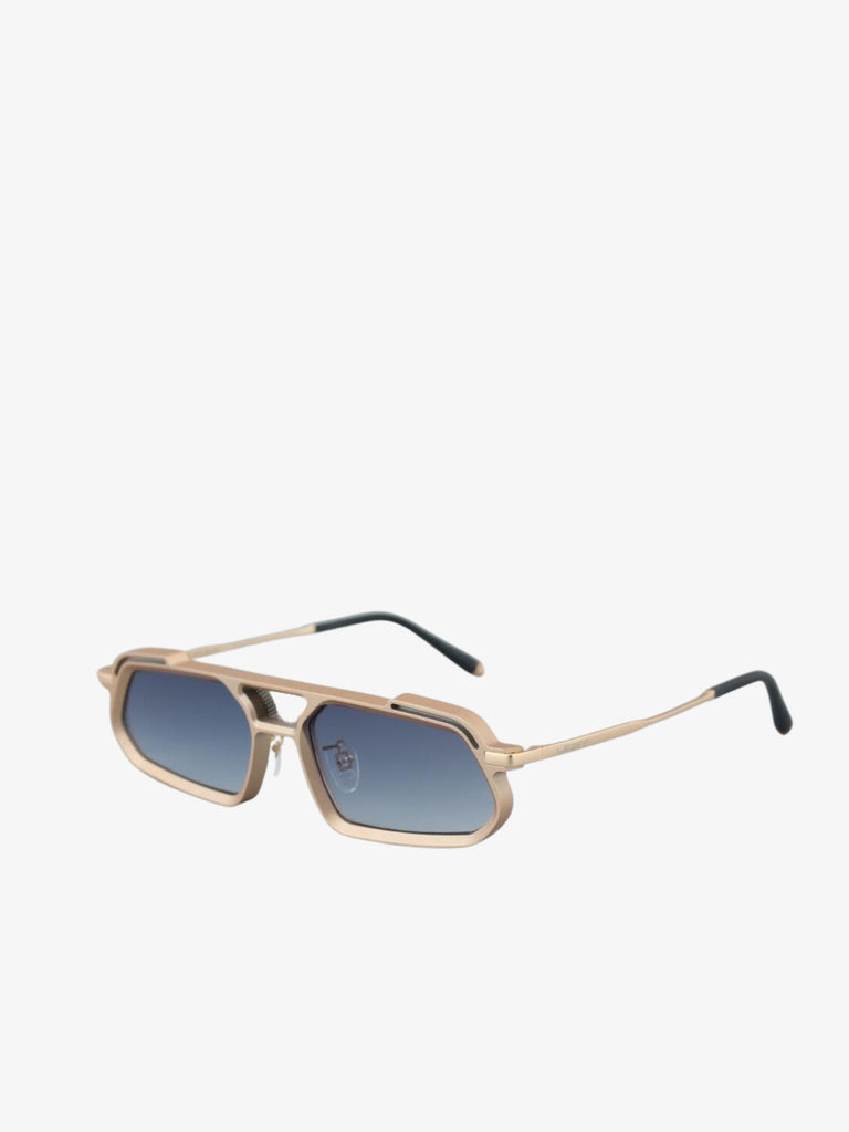 Leziff Men's Black and Gold California Sunglasses -Size Uni