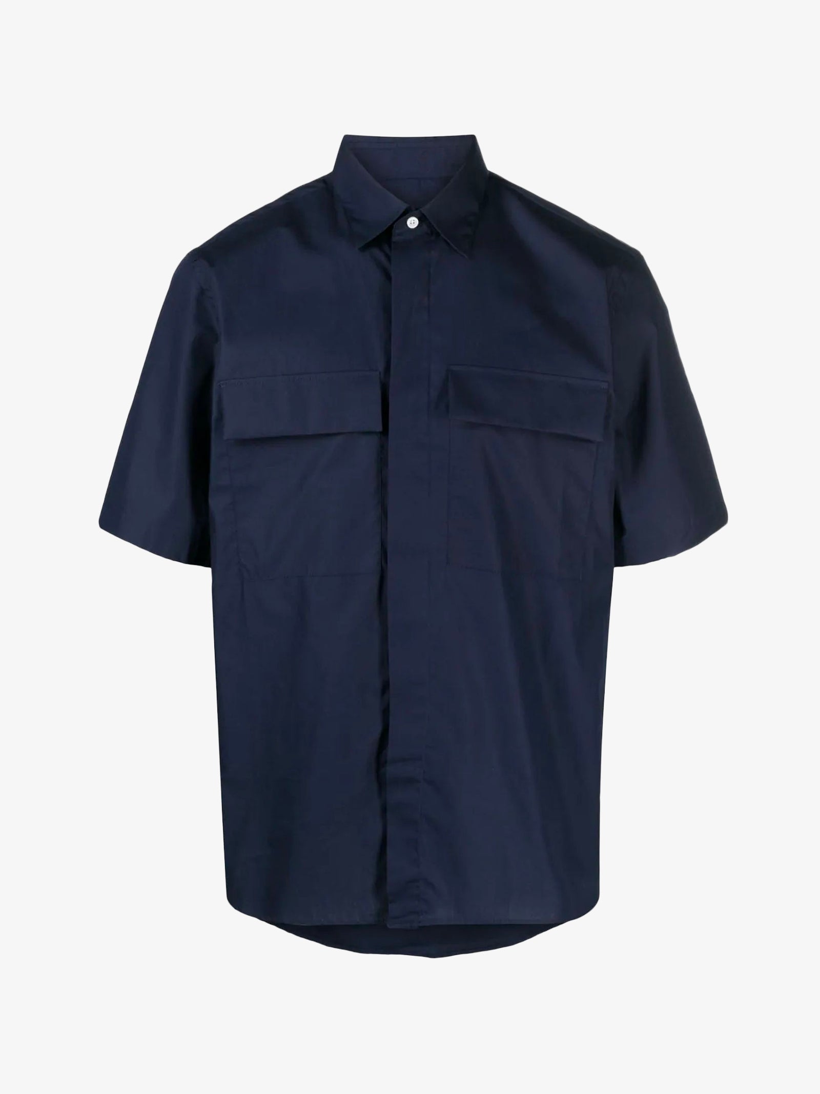 LOW BRAND Camicia uomo blu scuro in cotone