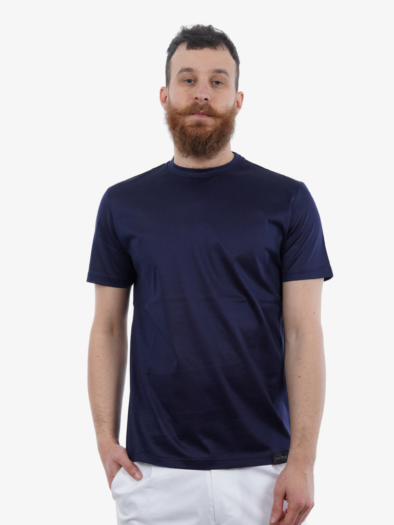 LOW BRAND T-shirt in cotone blu: B134 Basic Jersey Mercer