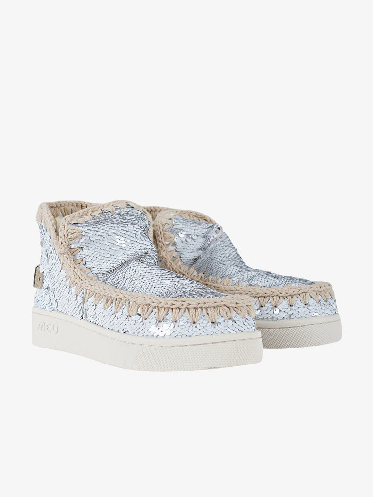 MOU Sneakers Eskimo Summer donna paillettes bianco/argento