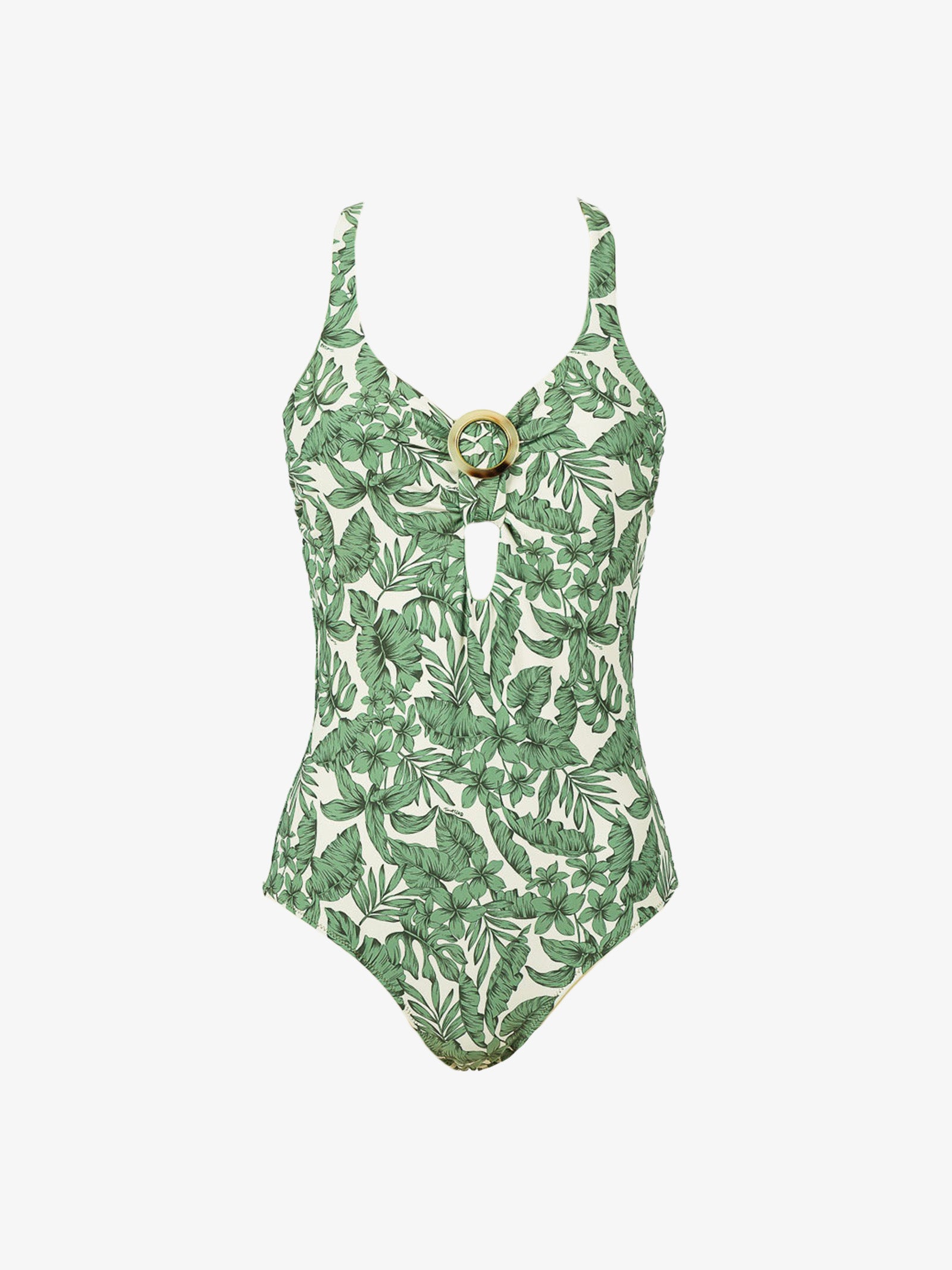 TWINSET Costume da bagno intero donna con ferretto verde