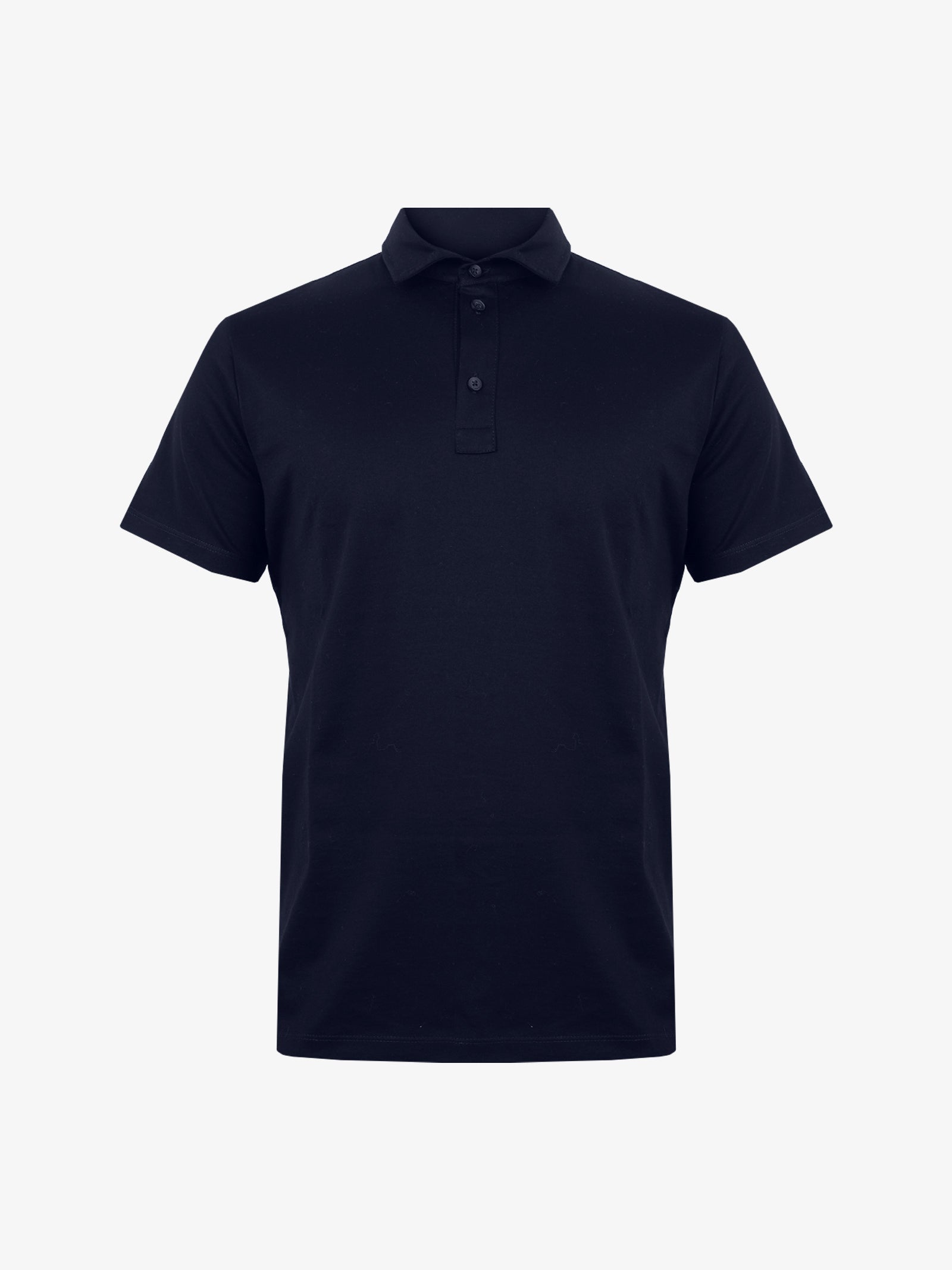 WHITE OVER Polo in cotone uomo blu scuro