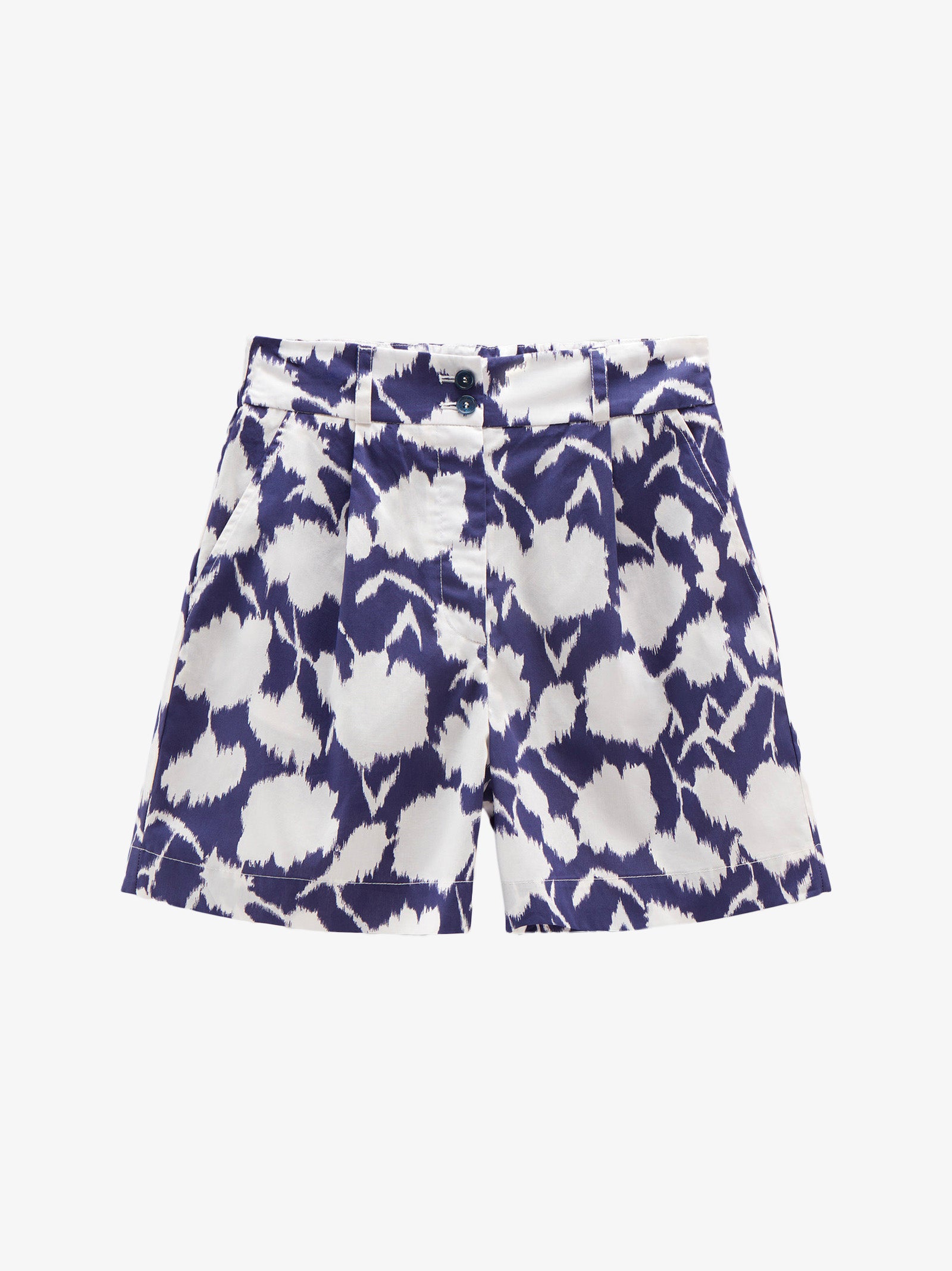 WOOLRICH Shorts lungo Printed Poplin donna Melton Blue