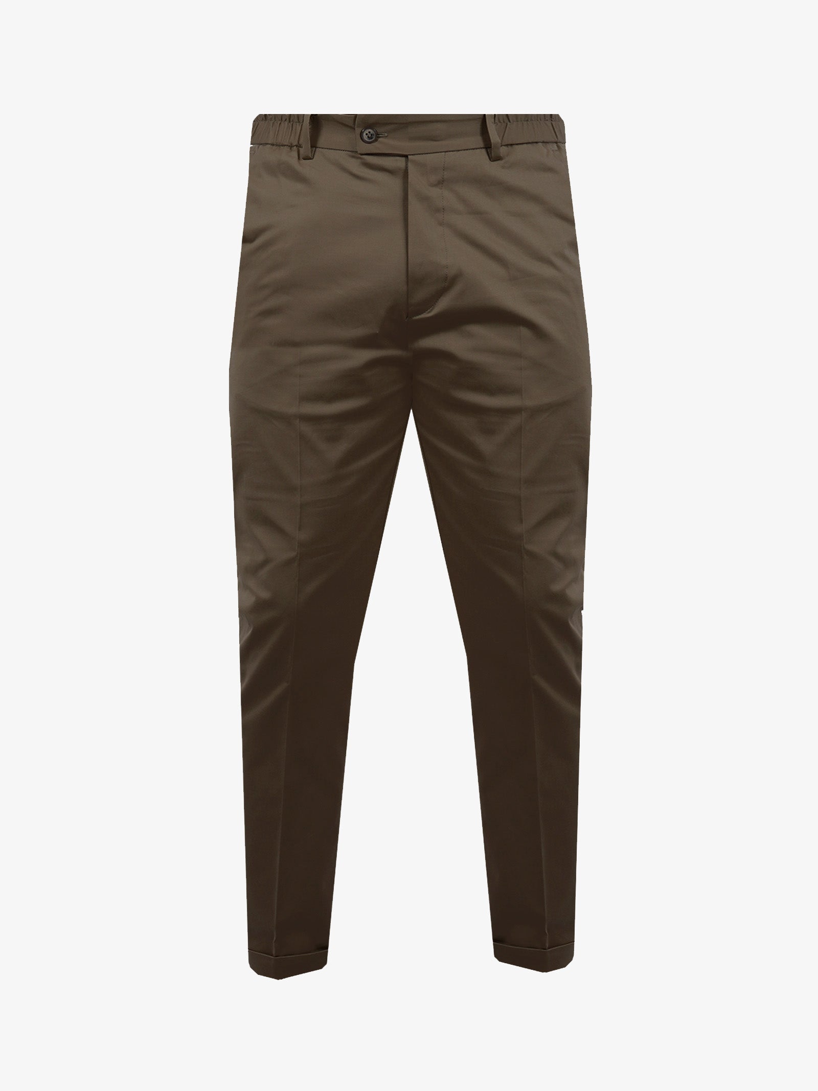 YES LONDON Pantalone regolare uomo in cotone marrone