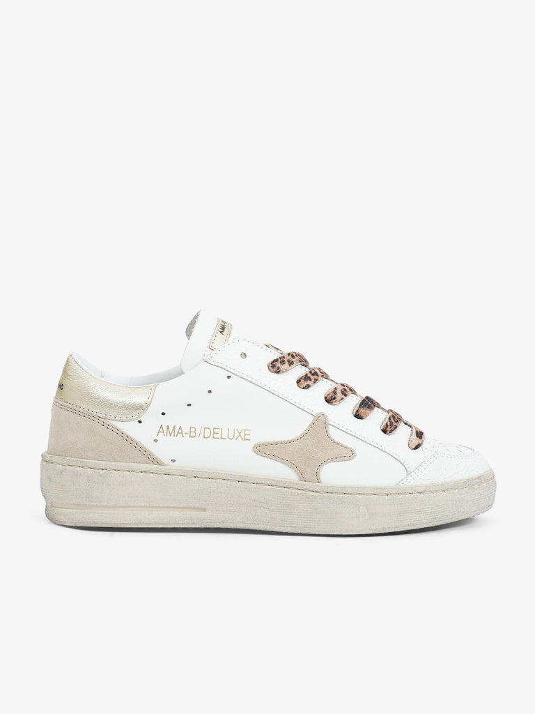 AMA BRAND Sneakers 2762 donna in pelle bianco