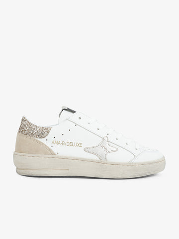 AMA BRAND Sneakers 2764 donna in pelle bianco
