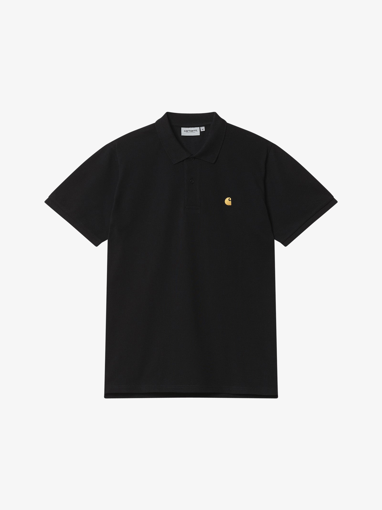 CARHARTT WIP Polo S/S Chase Pique I023807_00F_XX uomo in cotone nero