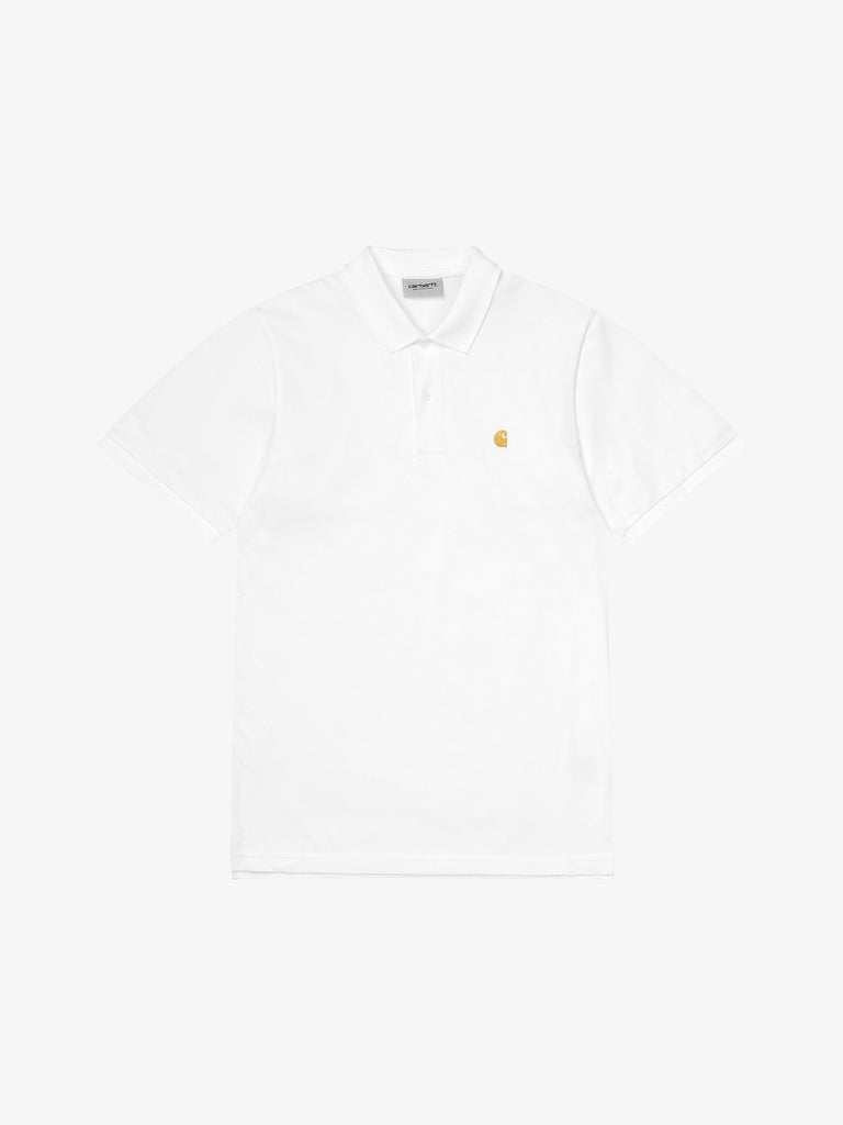 CARHARTT WIP Polo S/S Chase Pique I023807_00R_XX uomo in cotone bianco