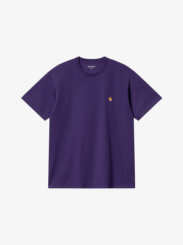 CARHARTT WIP T-shirt S/S Chase I026391_1YV_XX uomo in cotone viola