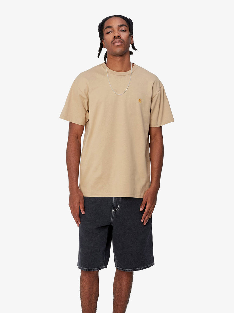 CARHARTT WIP T-shirt S/S Chase I026391_22I_XX uomo in cotone beige