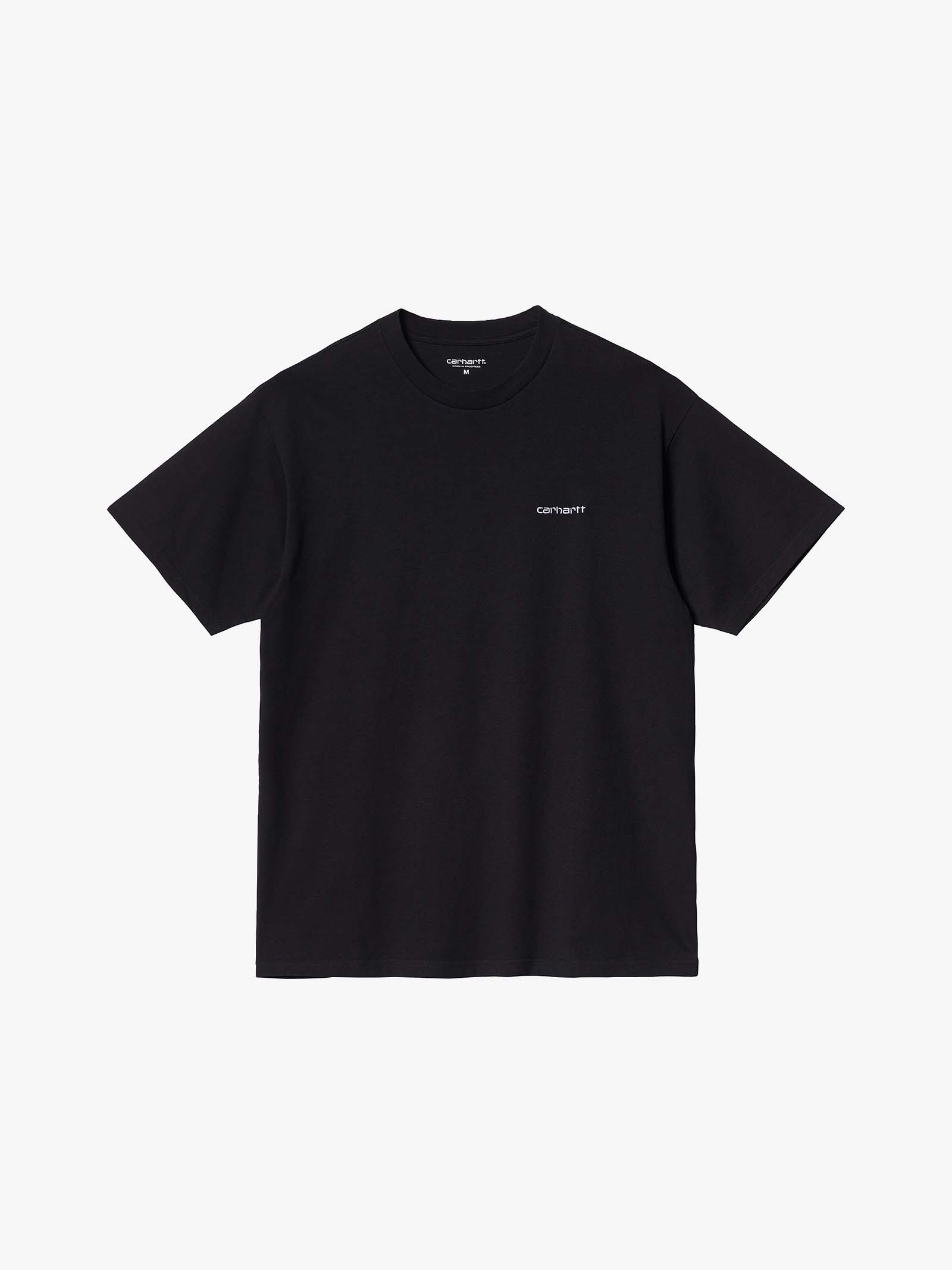 CARHARTT WIP T-Shirt S/S Script Embroidery uomo nera