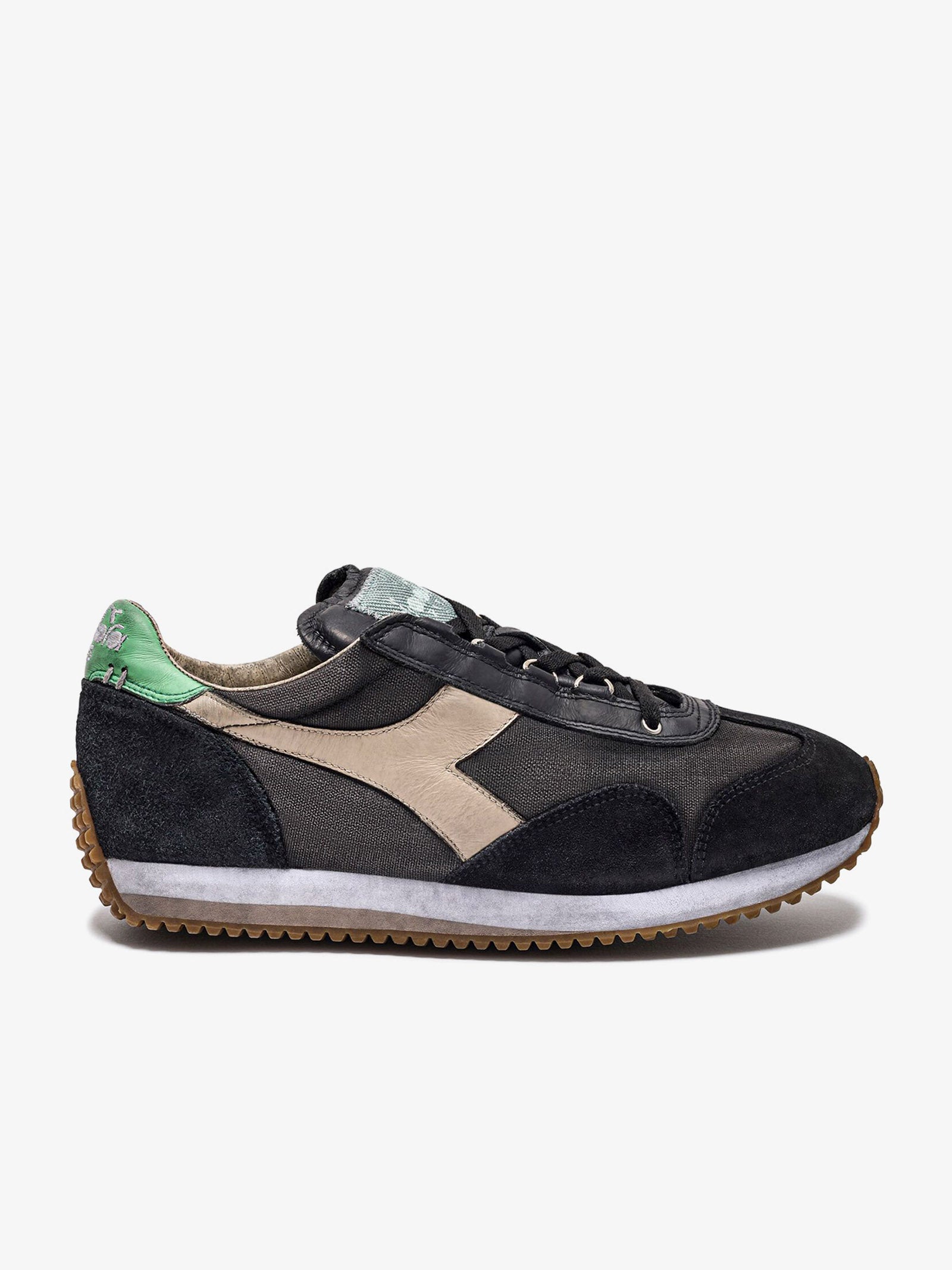 DIADORA Sneakers EQUIPE H DIRTY STONE WASH EVO 201.174736_ uomo pelle nero