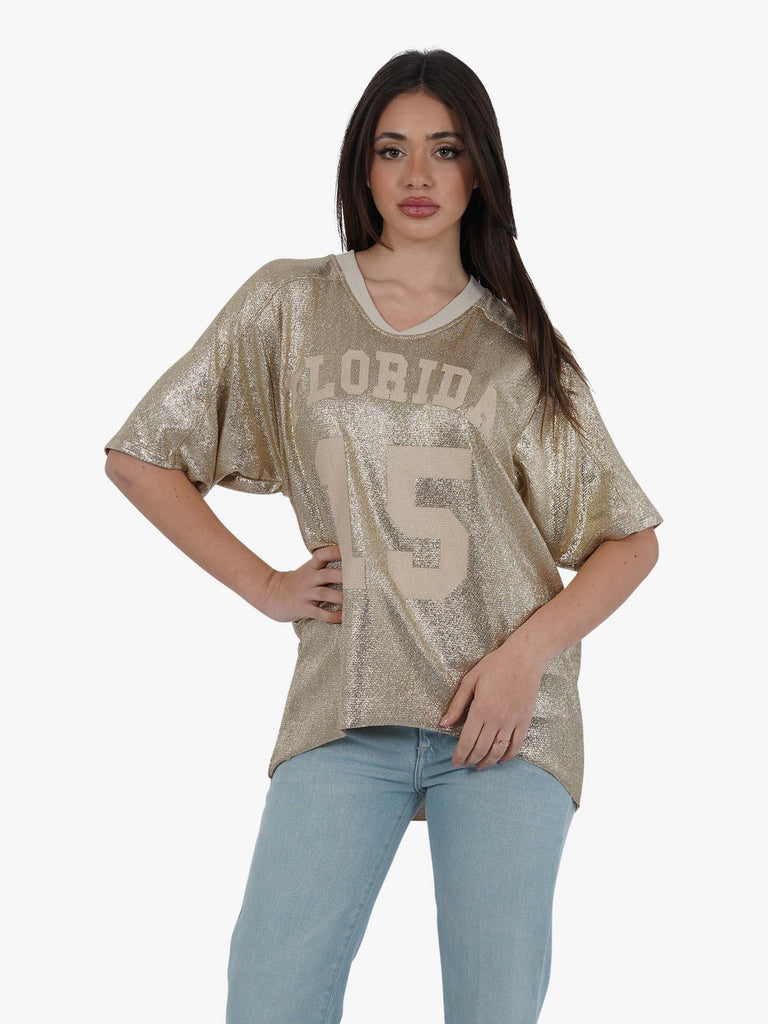 DIXIE T-shirt oversize T698J091 donna oro