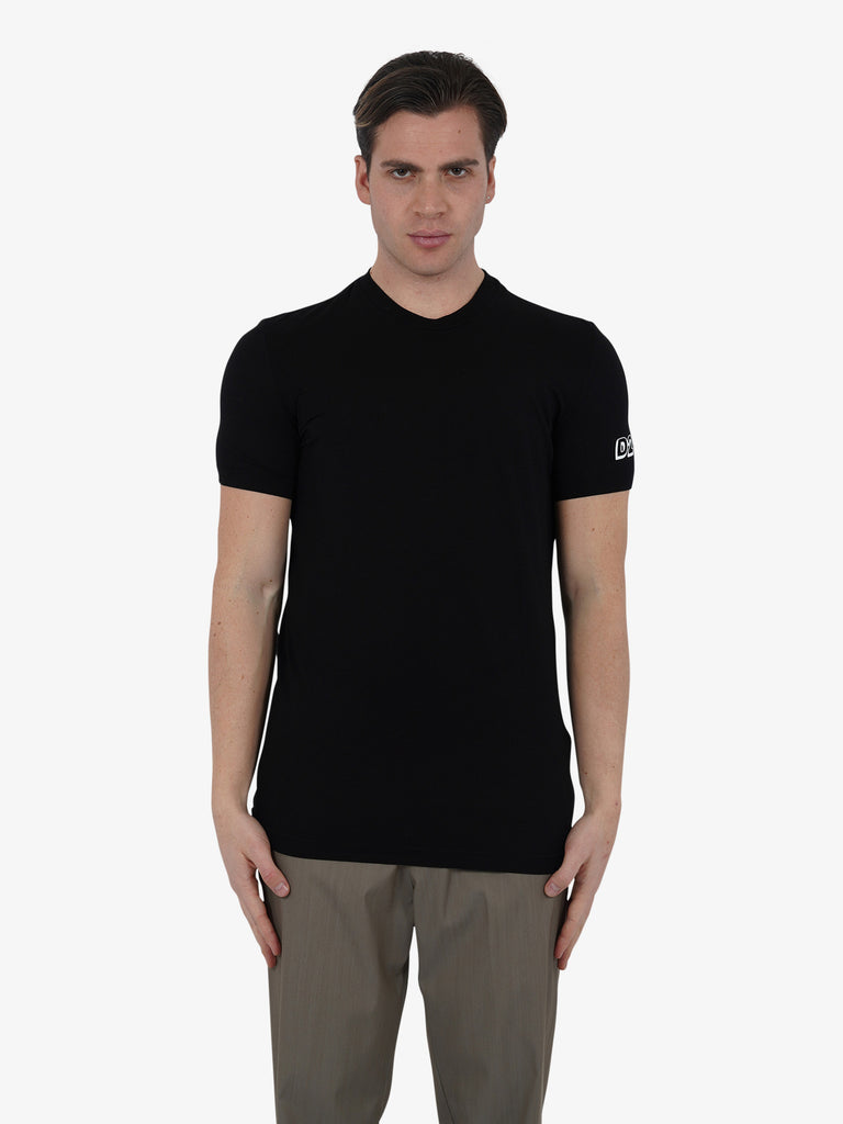DSQUARED2 T-shirt ROUND NECK T-SHIRT D9M205070 uomo cotone nero