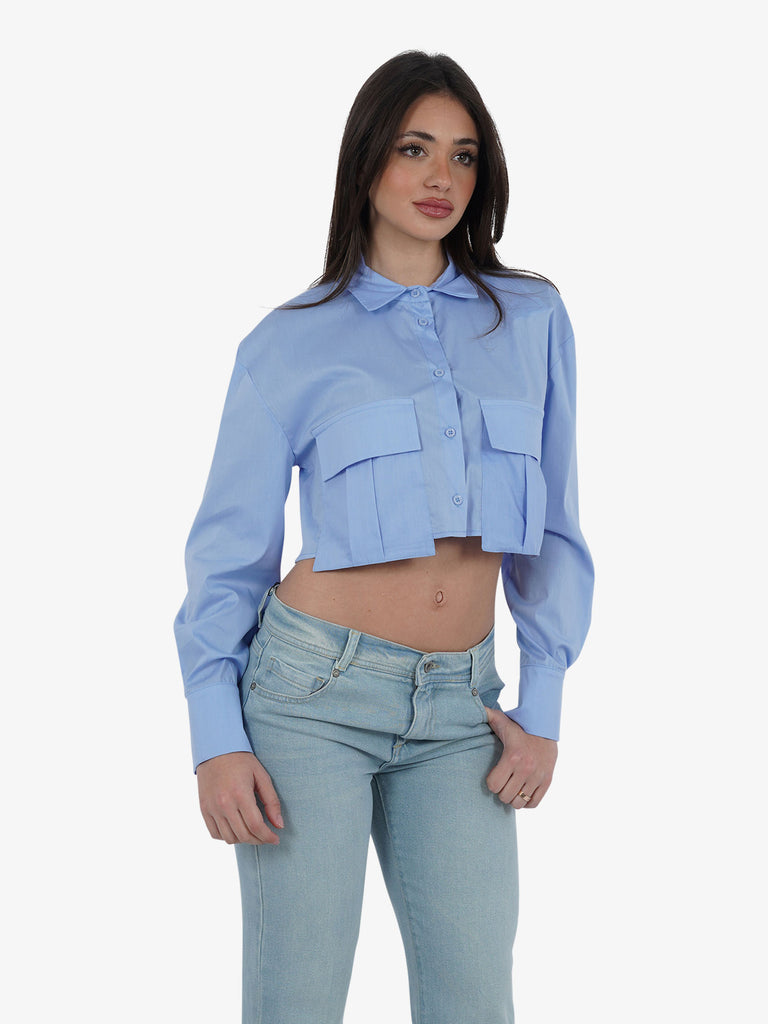 HAVE ONE Camicia CMI-L051 donna cotone azzurro