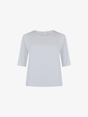 JIJIL T-shirt manica 3/4 TS218 donna in tessuto tecnico bianco