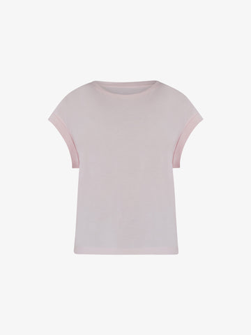 JIJIL T-shirt girocollo TS266 donna in cotone rosa