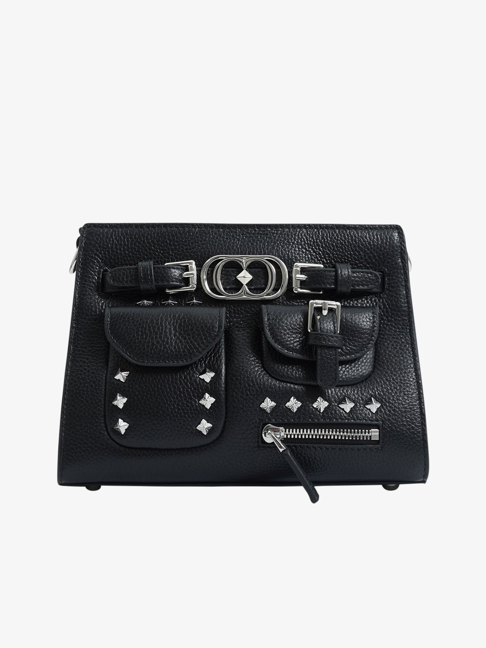 LA CARRIE Borse a spalla ROCK POCKET S donna in pelle nero