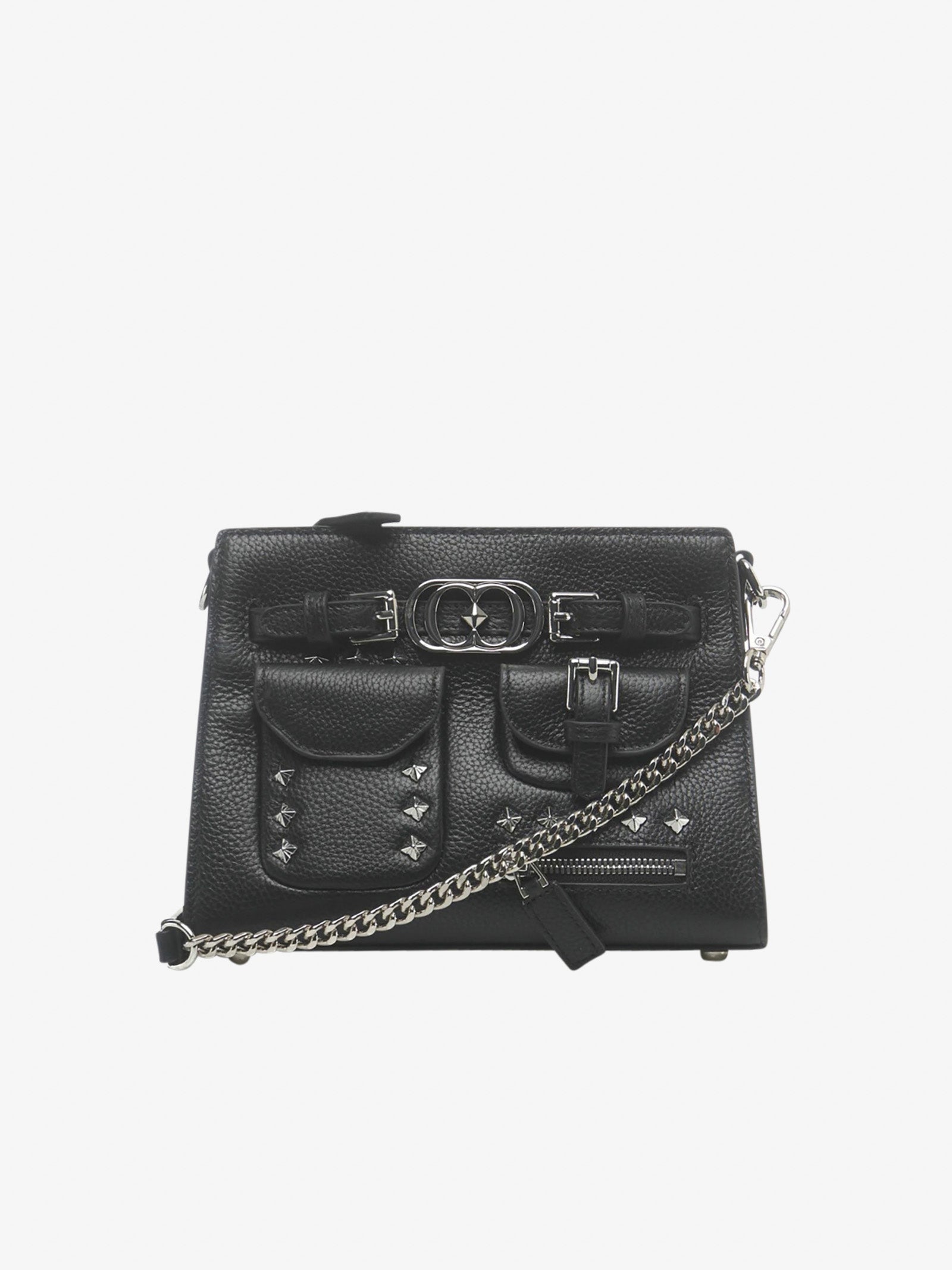 LA CARRIE Borsa a spalla Rock Pocket M donna in pelle nero