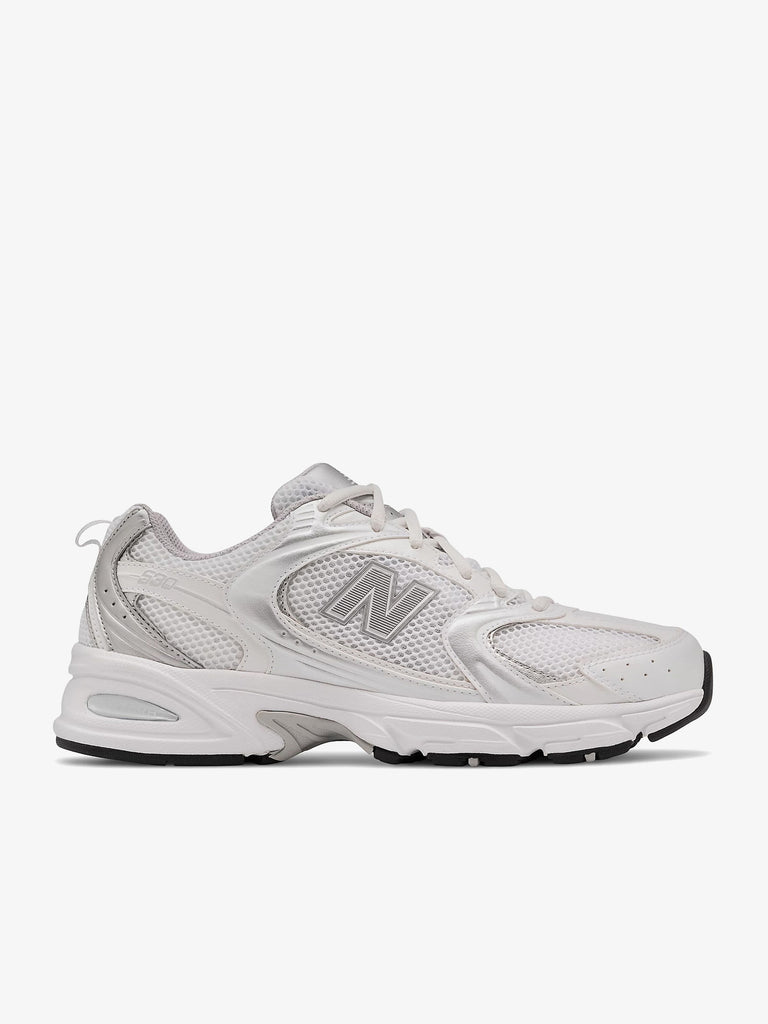 NEW BALANCE Sneakers MR530EMA uomo in tessuto bianco/argento metallizzato
