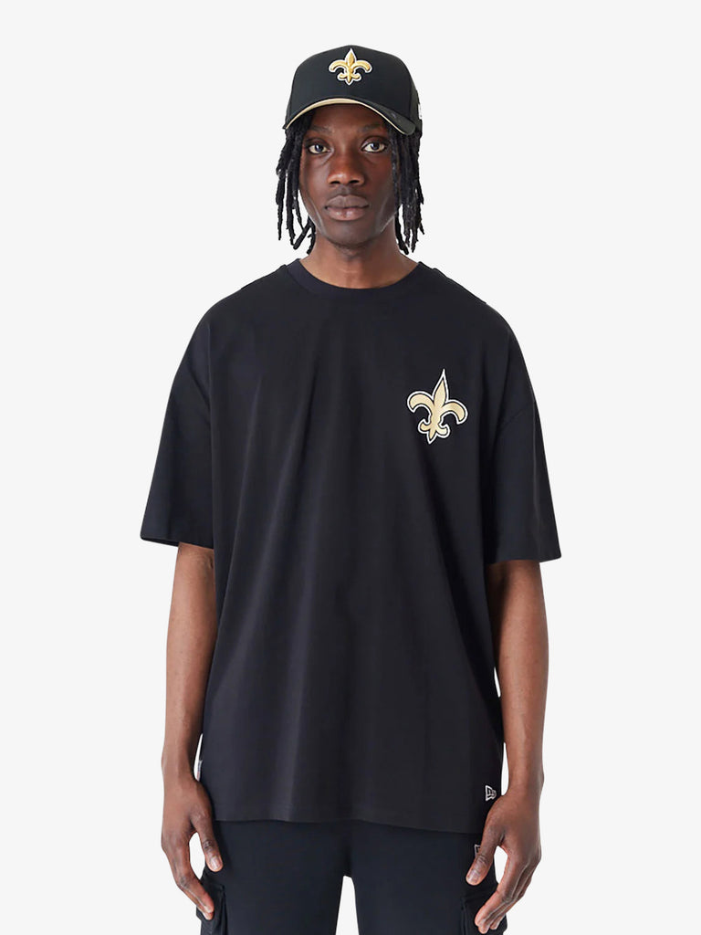 NEW ERA T-shirt Oversize New Orleans Saints NFL Drop Shoulder 60435375 uomo cotone nero