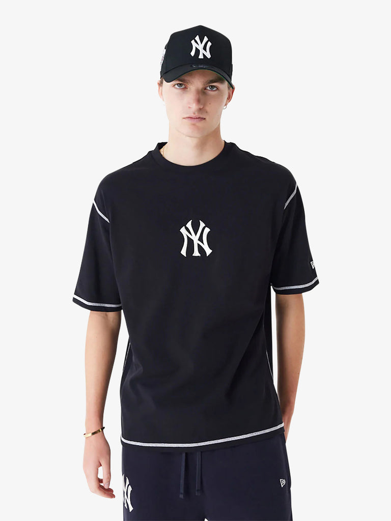 NEW ERA T-shirt Oversize New York Yankees MLB World Series 60435451 uomo cotone nero