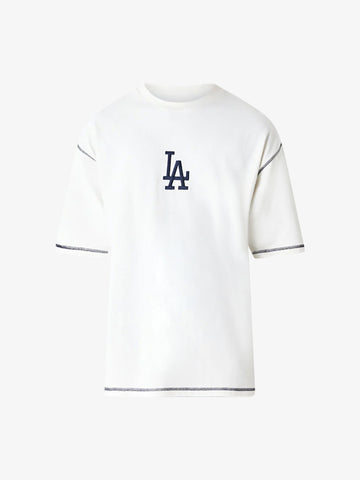 NEW ERA T-shirt Oversize LA Dodgers MLB World Series 60435464 uomo cotone bianco