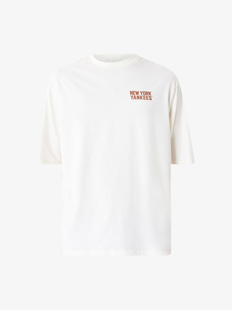 NEW ERA T-shirt Oversize New York Yankees MLB Wordmark 60435536 uomo cotone bianco
