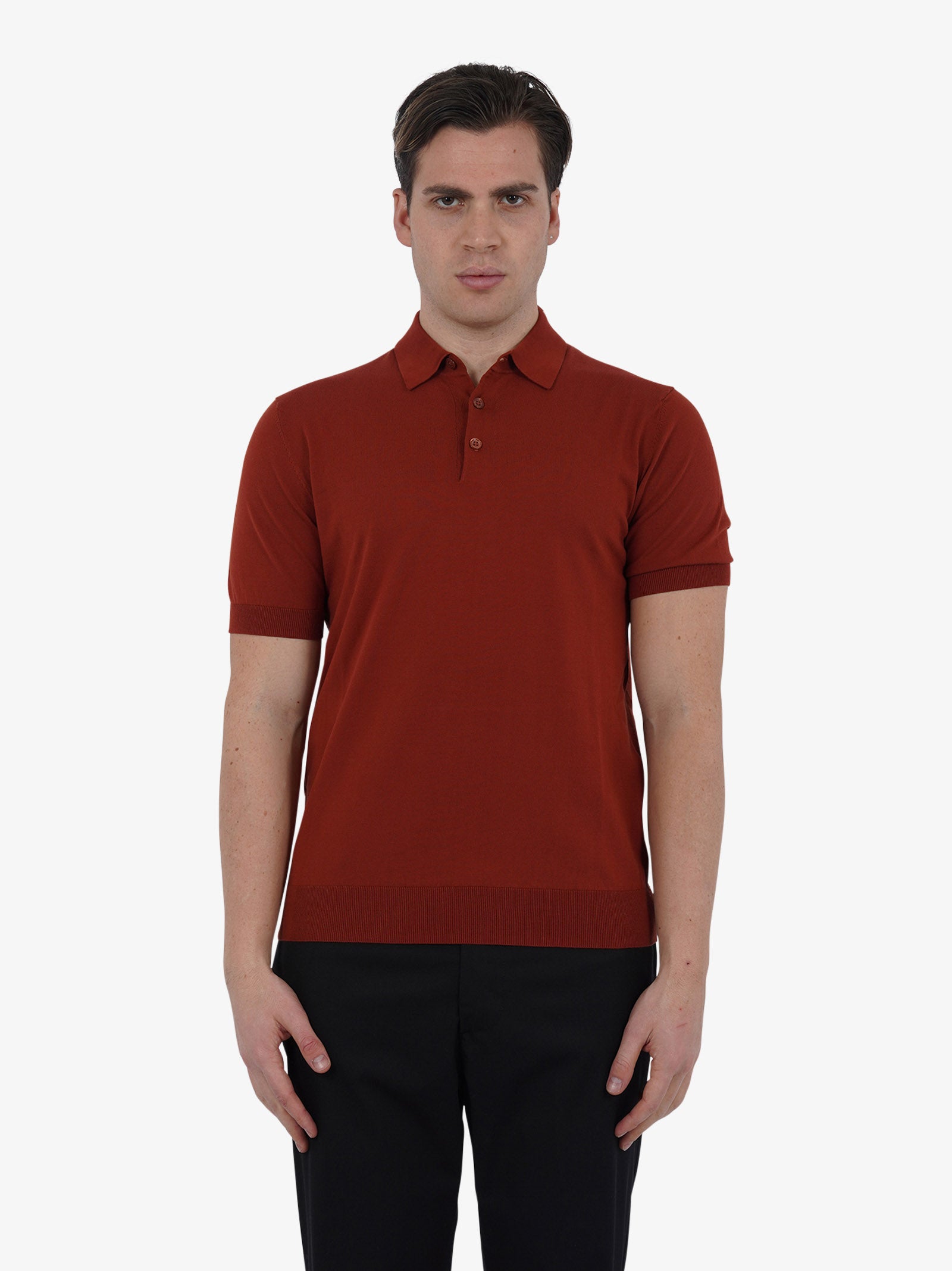 PAOLO PECORA Polo A007F100 uomo cotone rosso