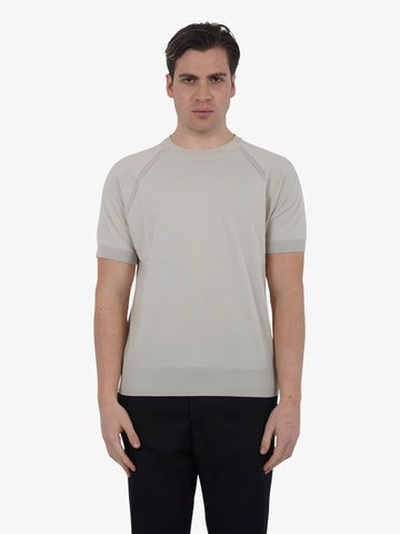 PAOLO PECORA T-shirt girocollo A012F100 uomo cotone beige
