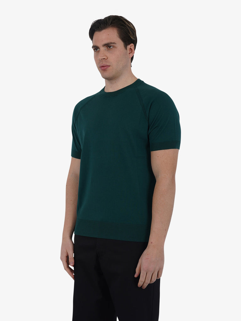 PAOLO PECORA T-shirt girocollo A012F100 uomo cotone verde