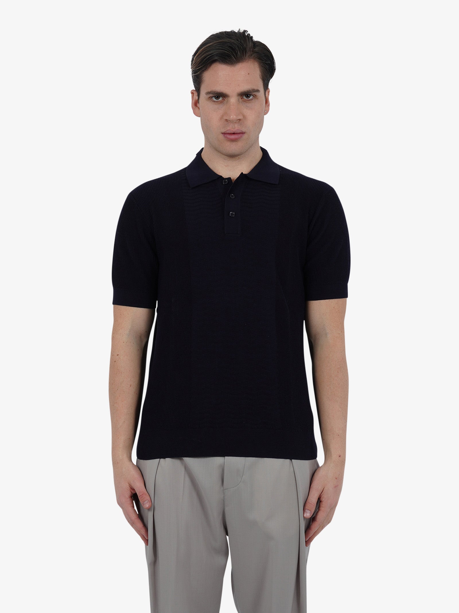 PAOLO PECORA Polo A039F300 uomo cotone blu