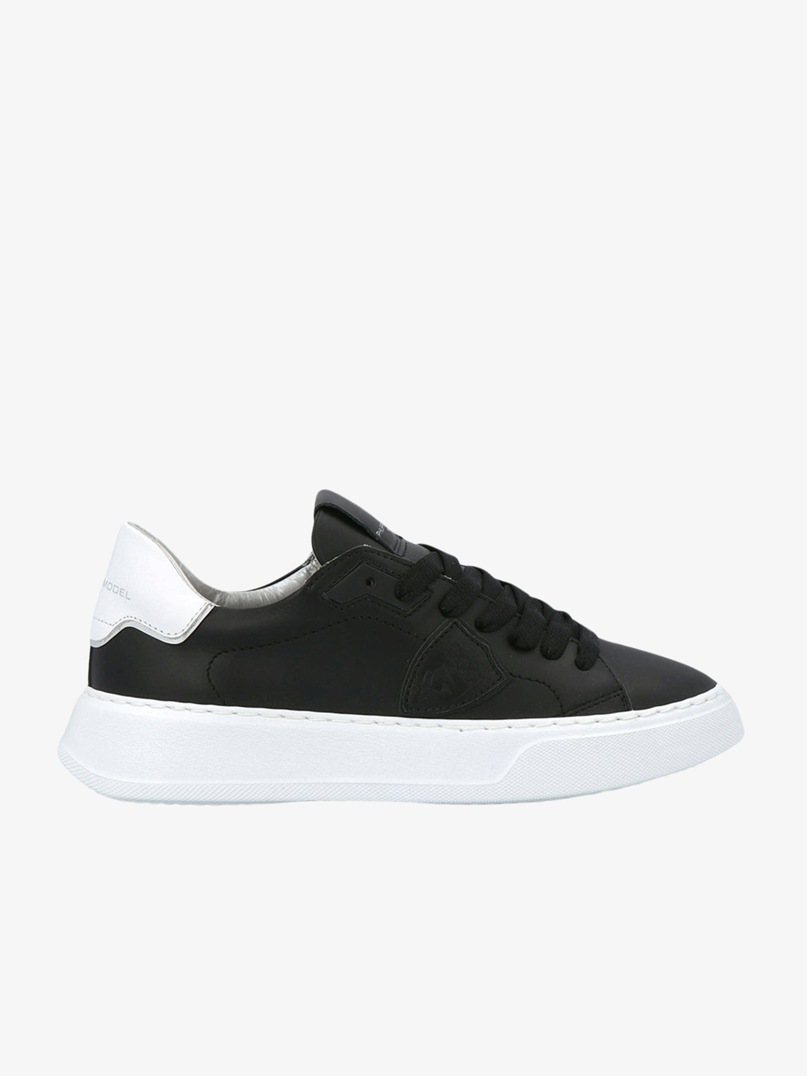 PHILIPPE MODEL Sneaker Temple Veau - Noir Blanc