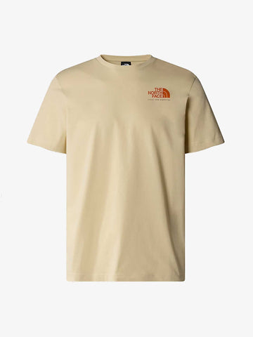 THE NORTH FACE T-shirt S/S Graphic 87EW uomo cotone beige