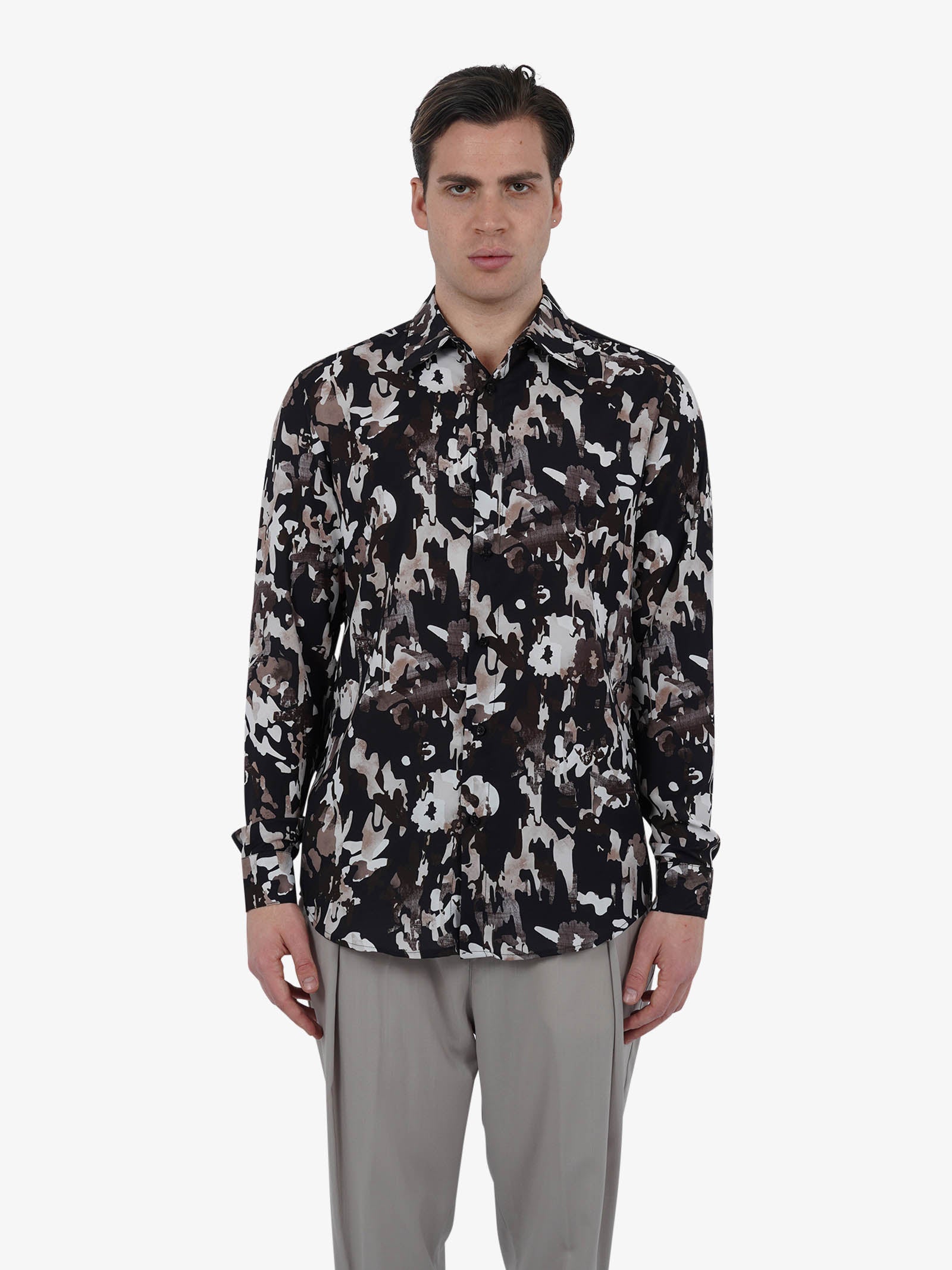 YES LONDON Camicia XCM7154 uomo nero