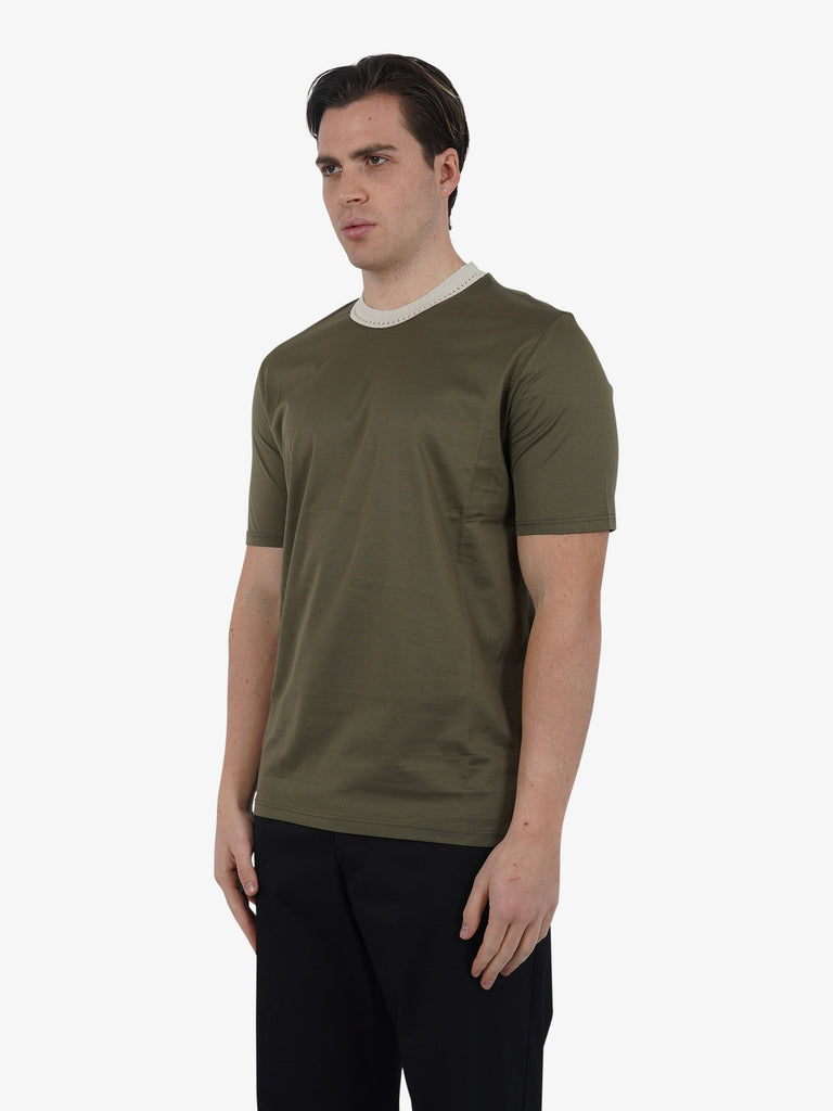 YES LONDON T-shirt XM4106 uomo cotone verde
