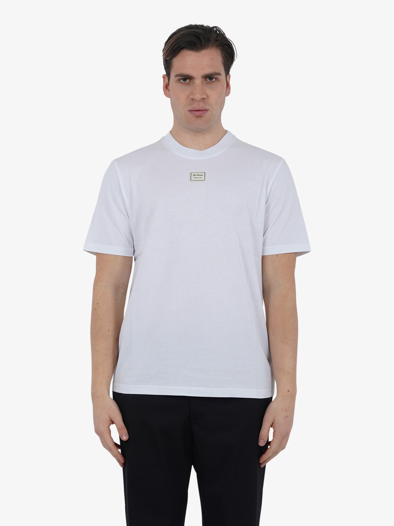 Men's Beige Cotton T-Shirt