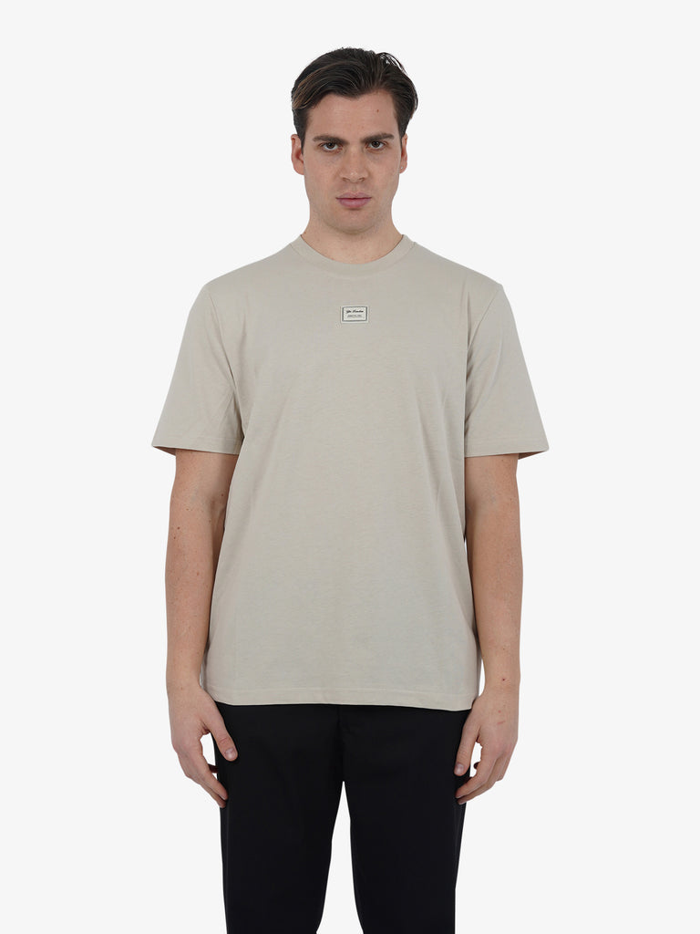 YES LONDON T-shirt XM4116 uomo cotone beige