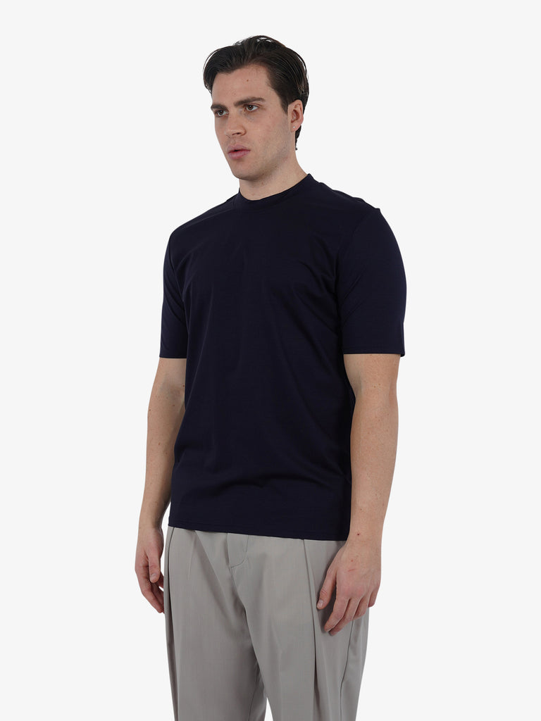 YES LONDON T-shirt XM4118 uomo cotone blu