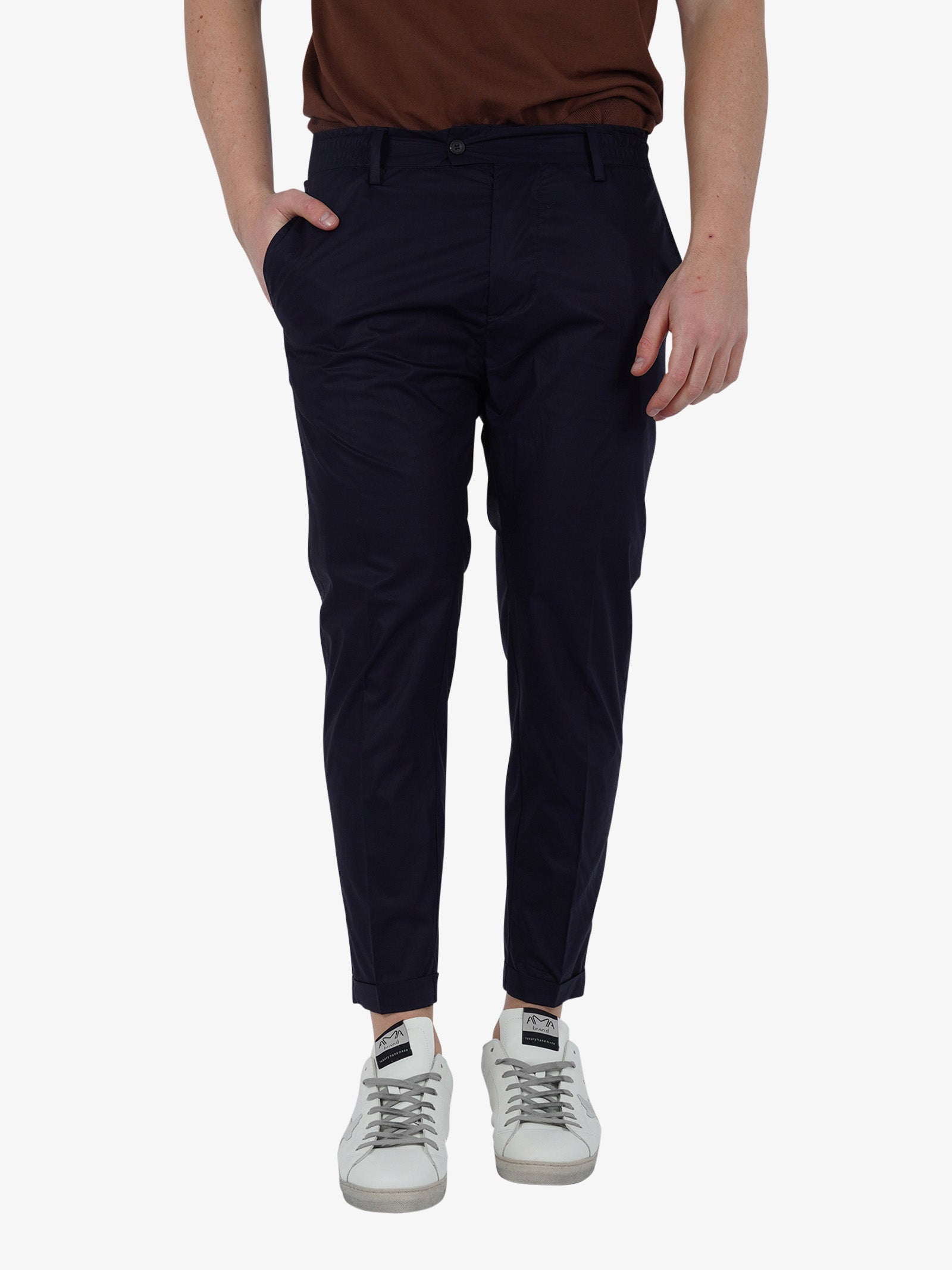 YES LONDON Pantalone XP3212/RONNIE uomo lana blu