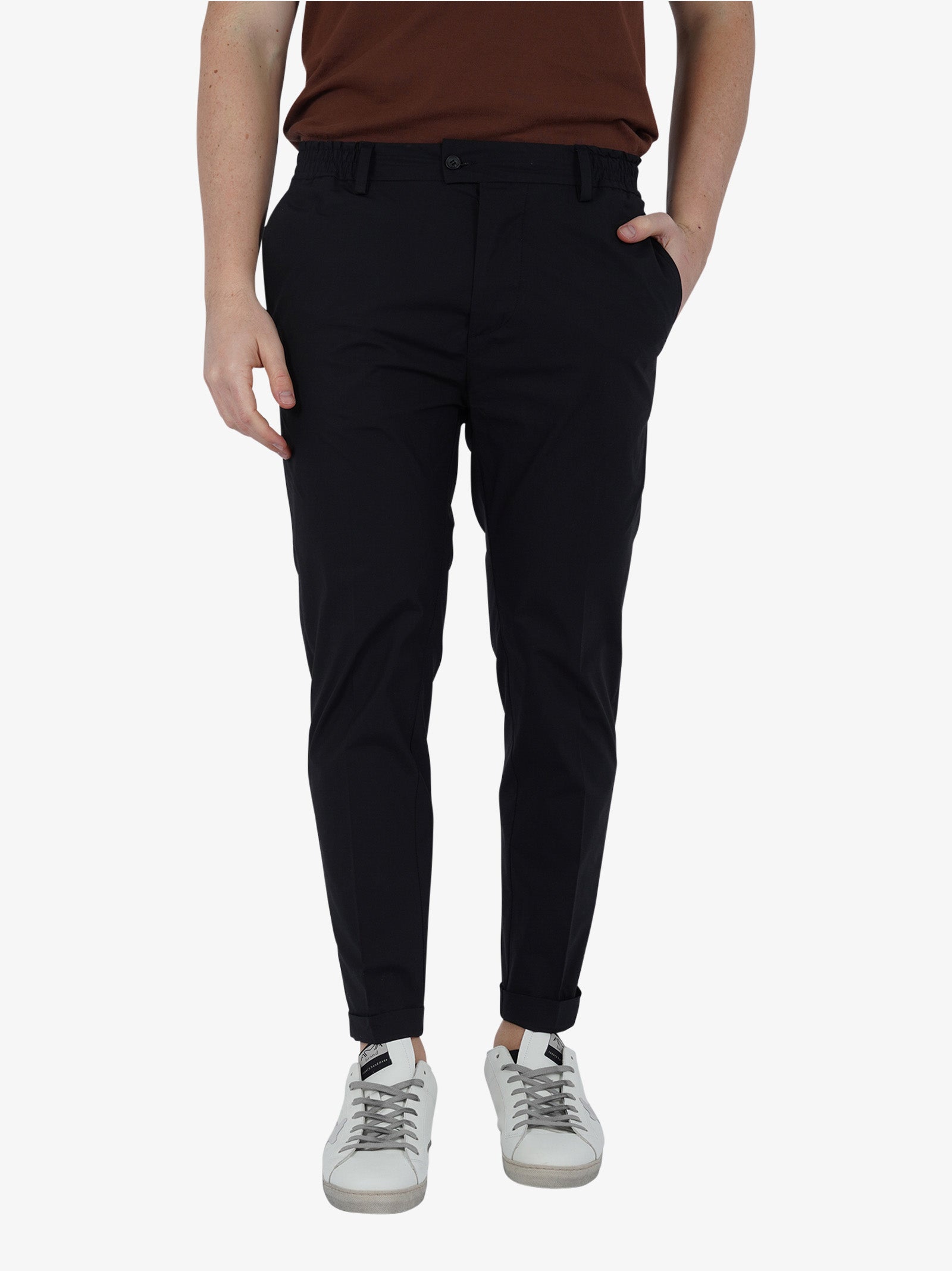 YES LONDON Pantalone XP3212/RONNIE uomo lana nero